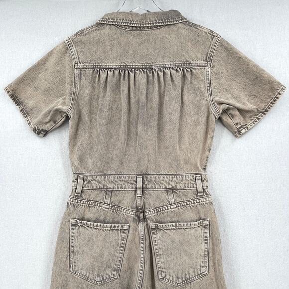 CITIZENS OF HUMANITY Denim Jumpsuit Womens Small Gray Short Sleeve Lucie Romper - Picture 4 of 15